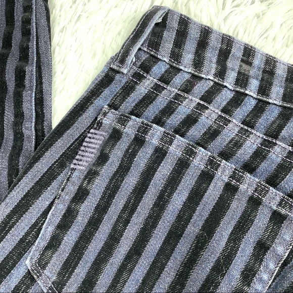 Paige Verduga Ultra Skinny Velvet Flocked Striped Dark Wash Jeans EUC 31 - Picture 9 of 13